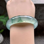 冰种飘花小宽版轮胎手镯（58mm）（yc253748）