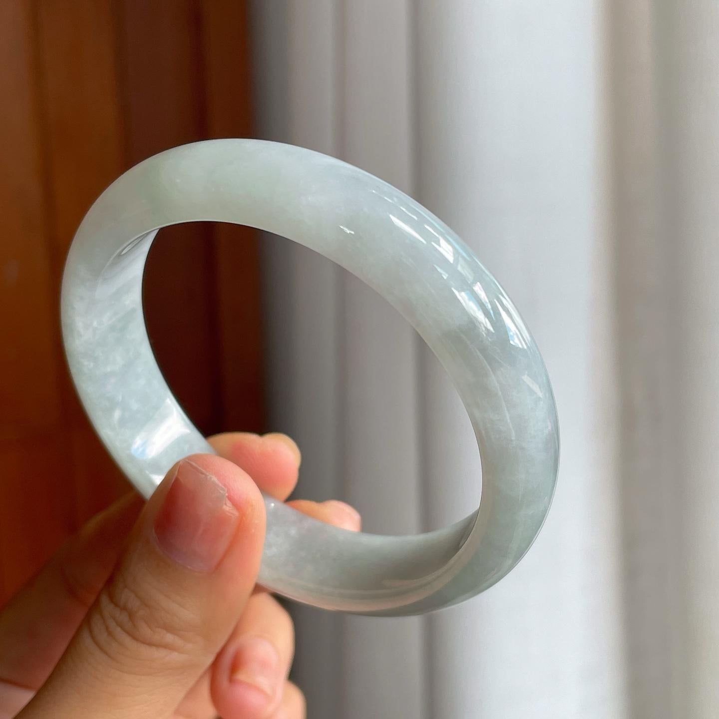 糯冰翡翠平安镯（58.8mm）（yc215234）