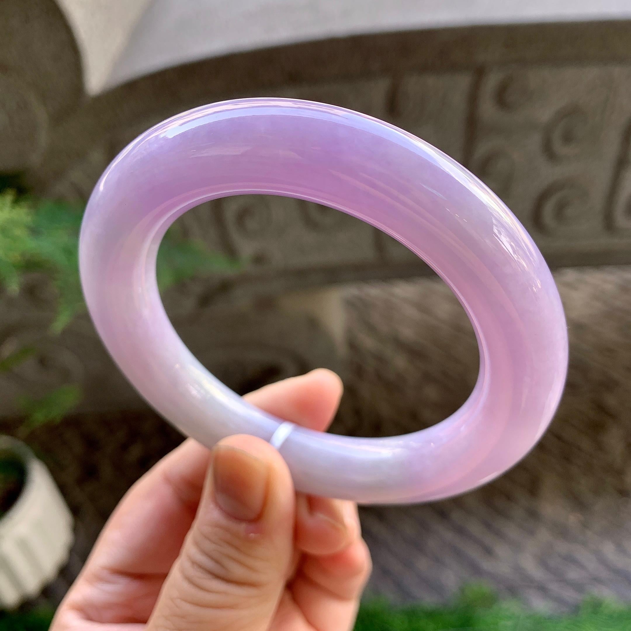 细糯种紫罗兰圆条手镯（58.4mm）（yc259065）