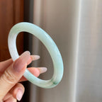 糯冰晴底飘花翡翠美人条手镯（56.8mm）（yc283253）
