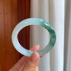 糯冰飘花翡翠平安镯（57.8mm）（yc400166）