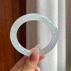 冰种淡春底翡翠圆条手镯（56.3mm）（yc263533）