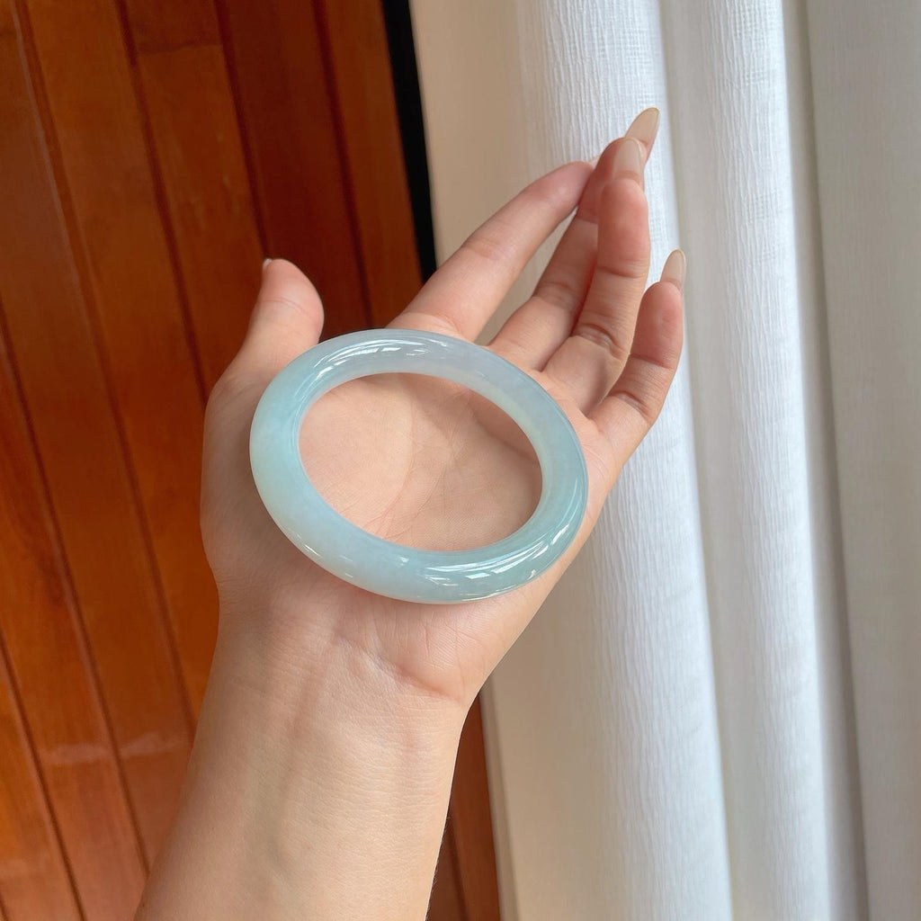 糯冰晴底翡翠圆条（54mm）（yc269673）