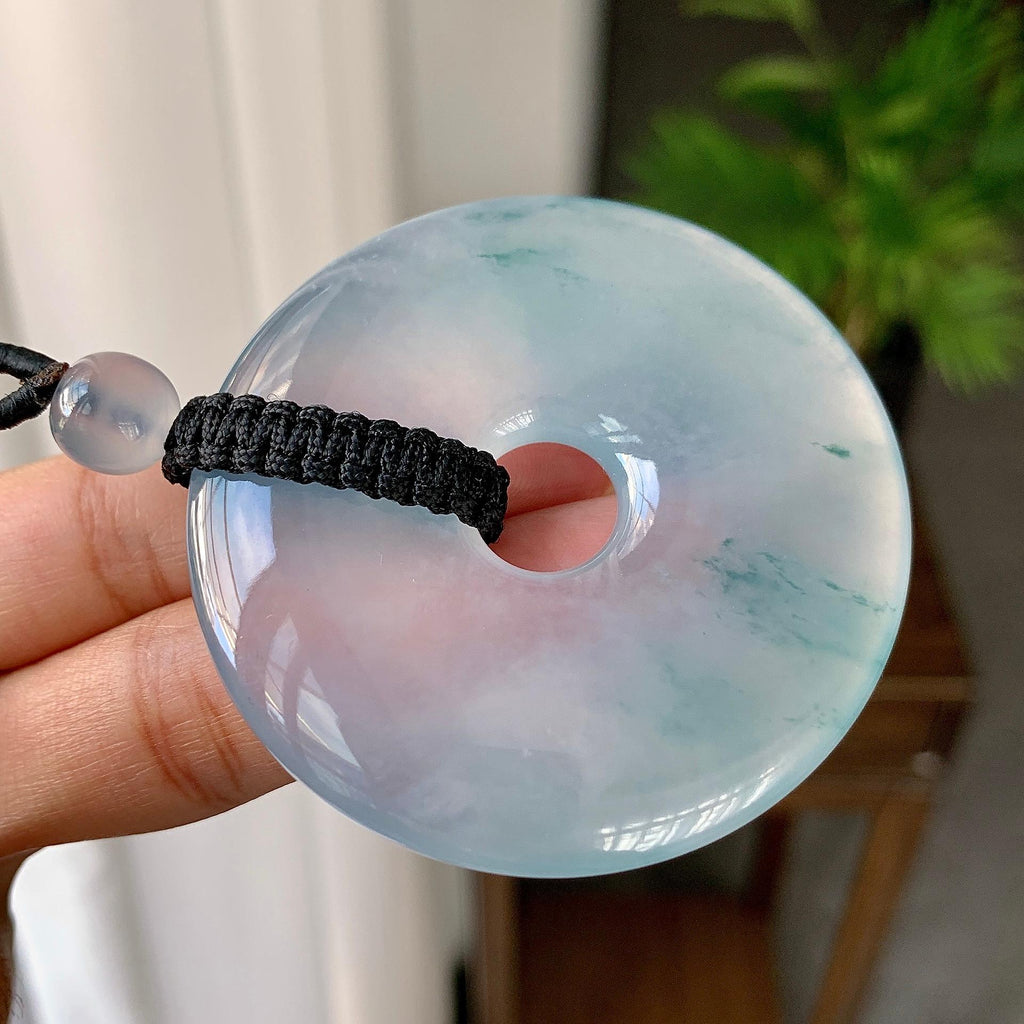 冰种飘花平安扣挂件（yc246708）