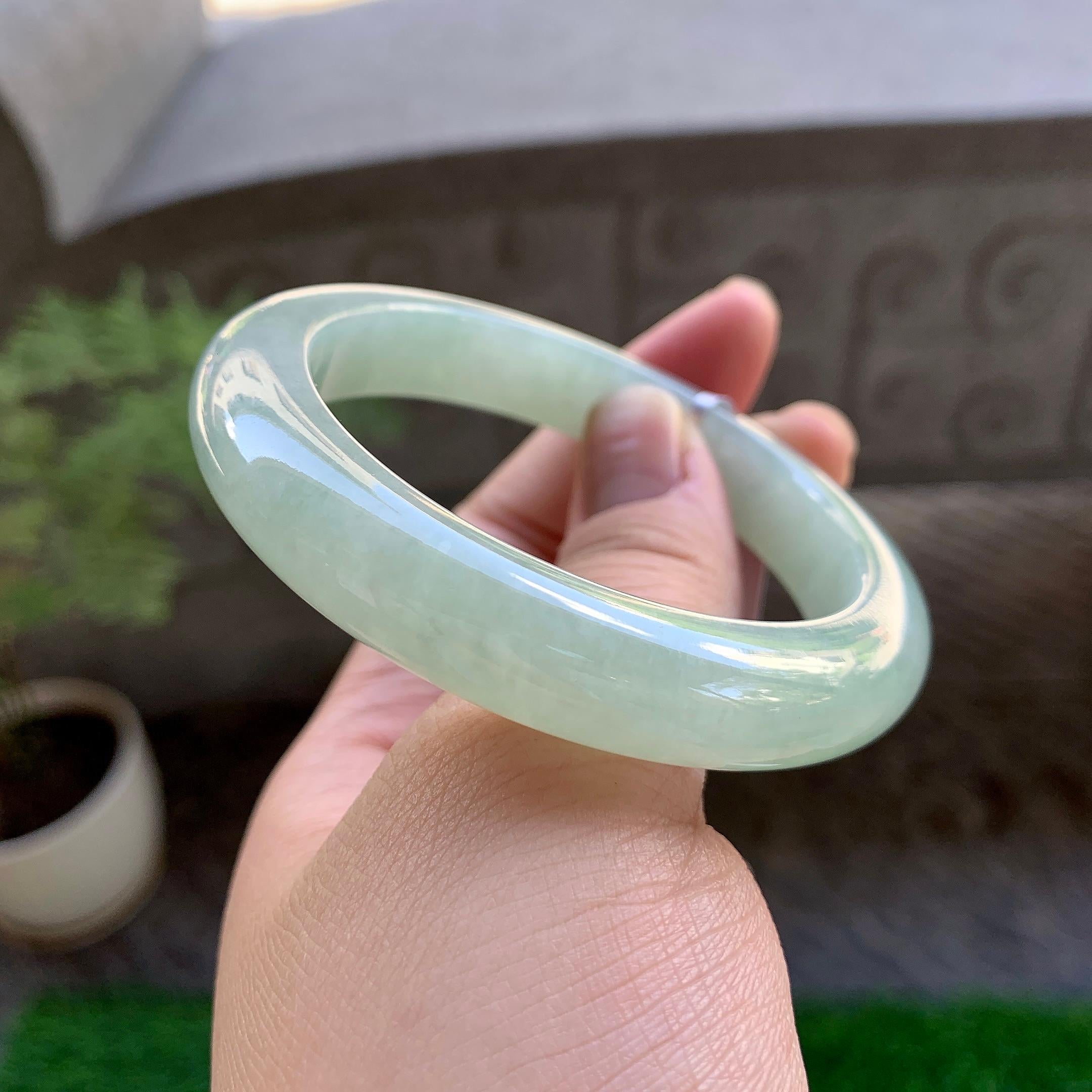 细糯种晴底平安镯（53.4mm）（yc246653）