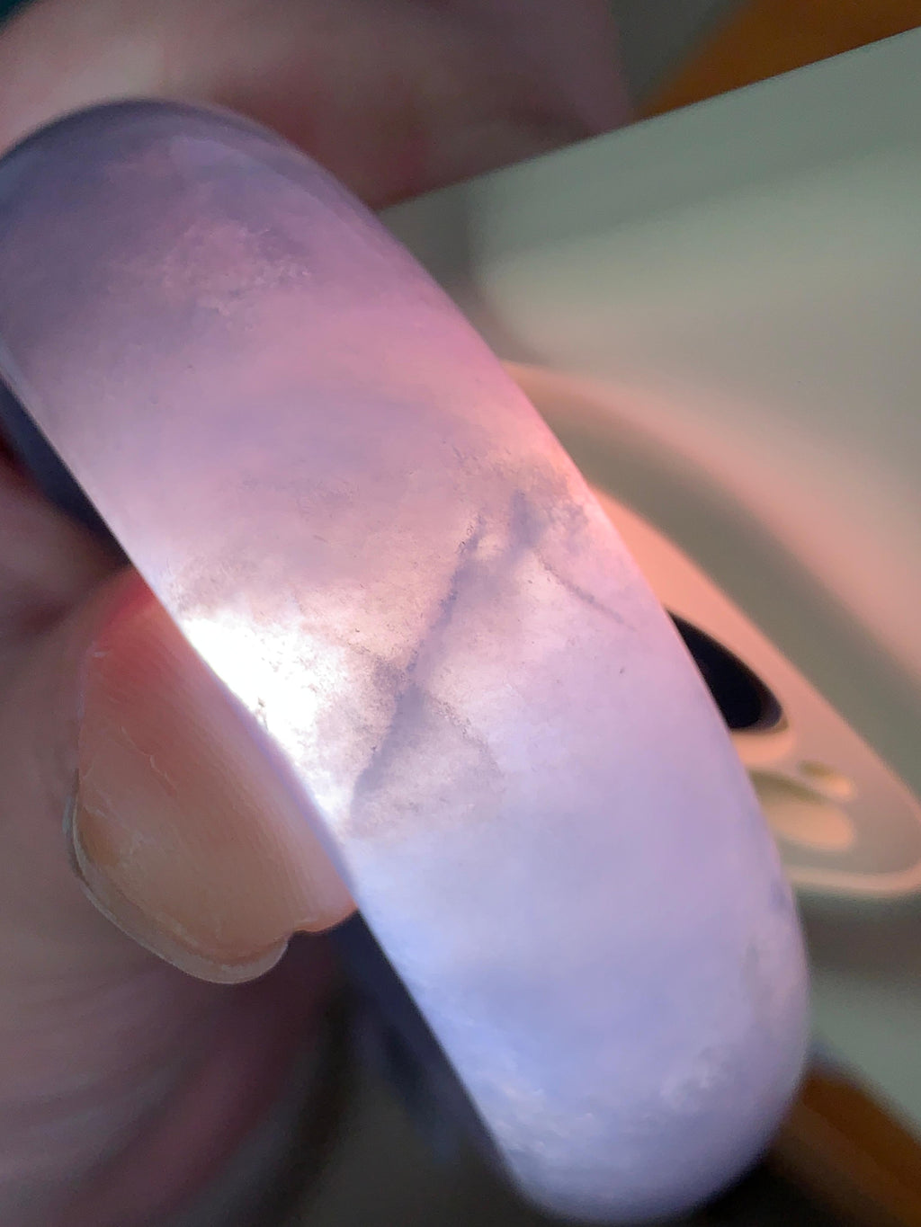 冰种紫罗兰宽版轮胎手镯（58.6mm）（yc252993）