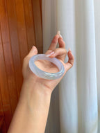 冰种飘花翡翠平安镯（52.8mm）（yc268252）