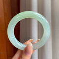 糯冰黄翡翡翠圆条手镯（53mm)（yc414705）