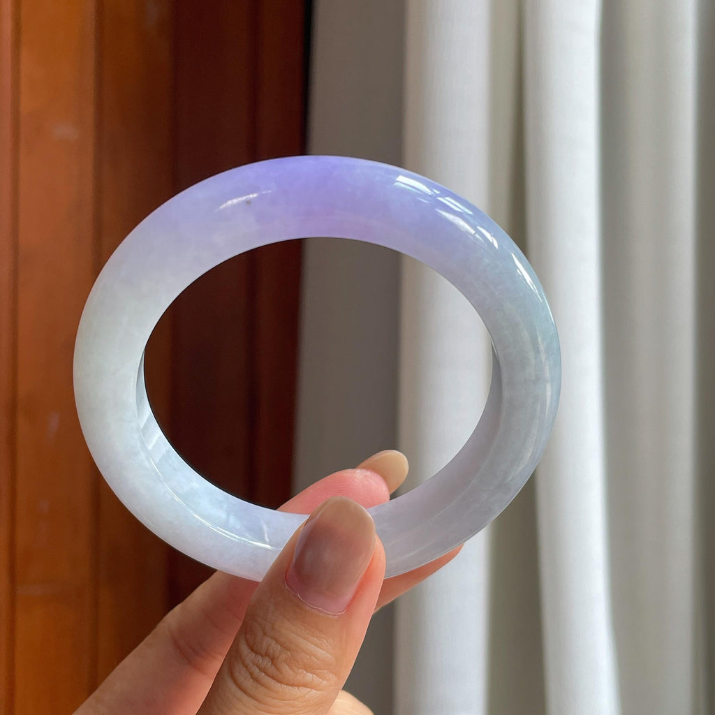 糯冰紫罗兰翡翠平安镯（57mm）（yc422972）