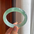 冰种湖水绿翡翠平安镯（57.2mm）（yc414540）