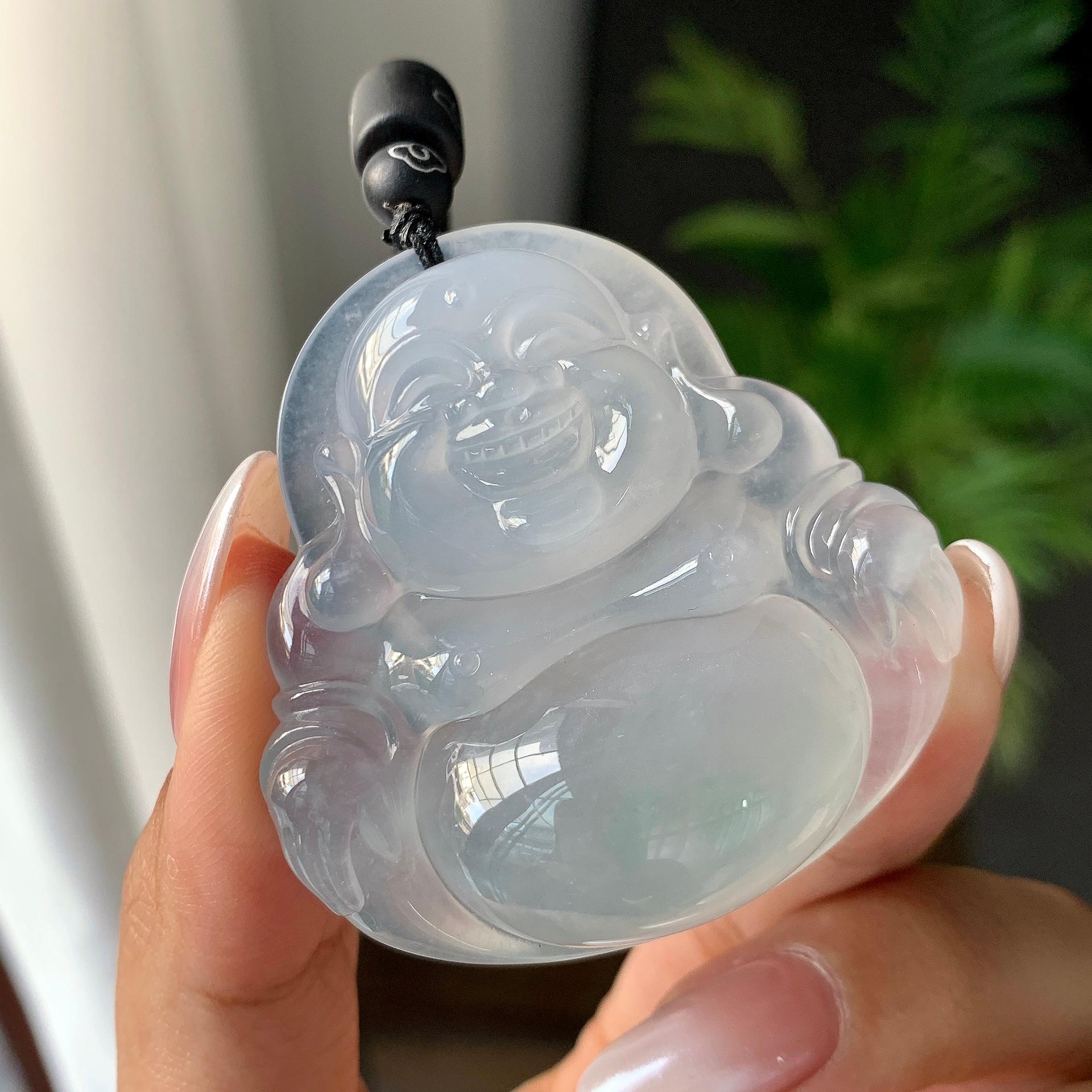 冰种晴水佛公挂件（yc184934）