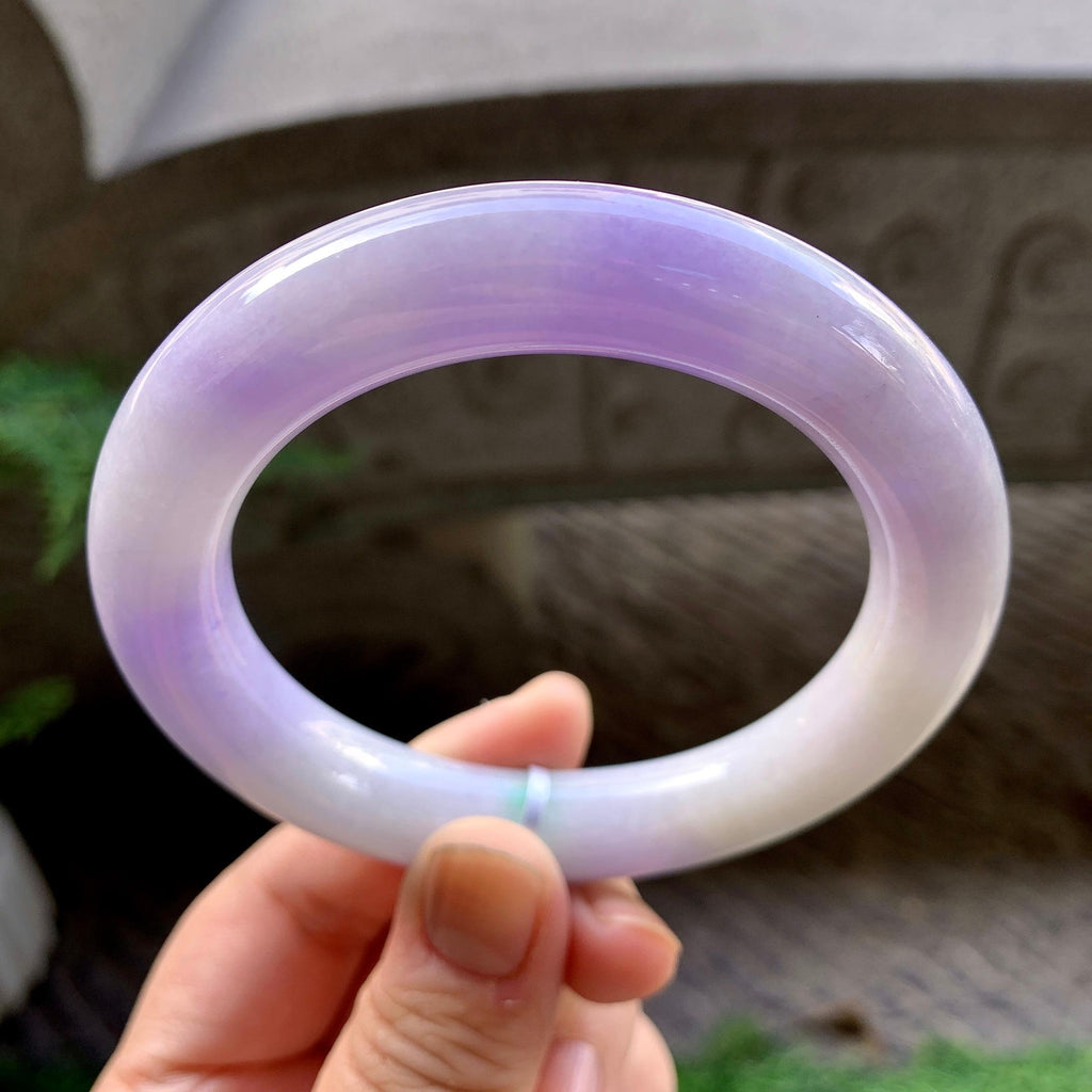 糯种紫罗兰飘花圆条手镯（58.7mm）（yc259069）