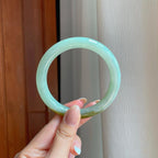 糯冰黄翡翡翠圆条手镯（60.5mm)（yc374708）