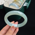 糯冰蓝晴底翡翠手镯（56mm）（yc017028）
