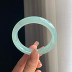 冰种晴底翡翠平安镯（56mm）（yc374779）