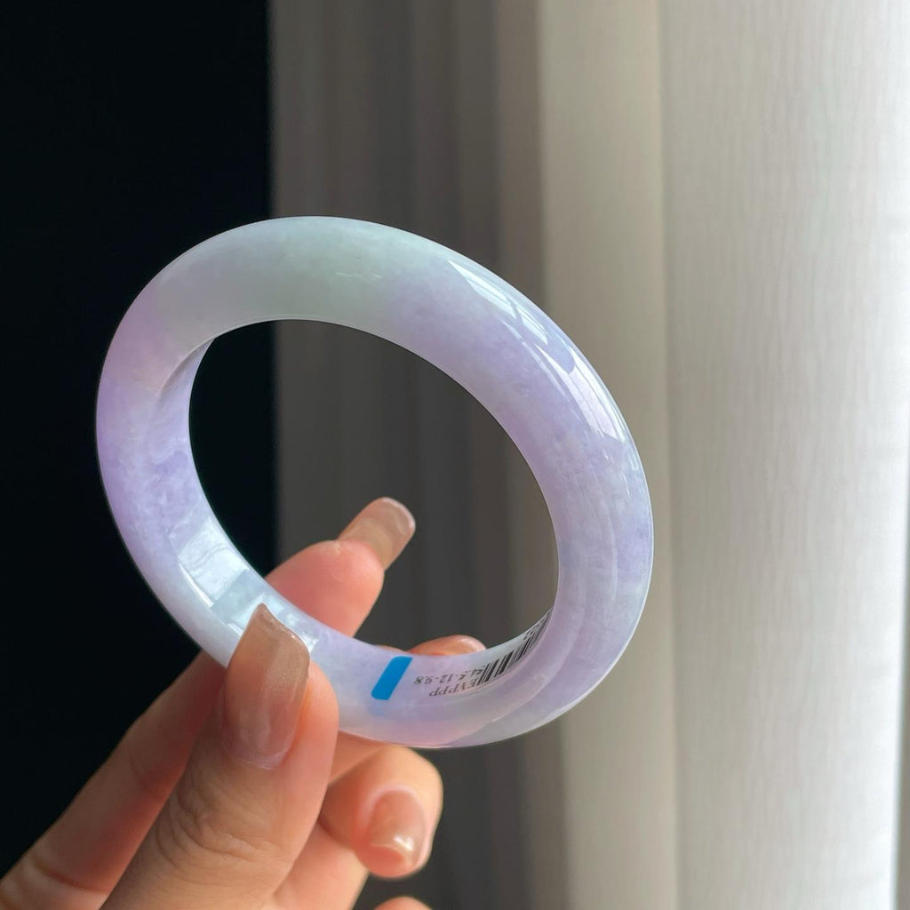 糯冰紫罗兰翡翠平安镯（54mm）（yc374240）