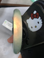 糯冰种晴底飘花圆条手镯（55.4mm）（yc228508）