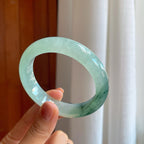 冰种飘花翡翠平安镯（58.2mm）（yc278715）