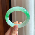 糯冰带色翡翠平安镯（54.3mm)（yc422926）
