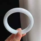 糯冰淡春底翡翠平安镯（59.6mm)（yc334675）