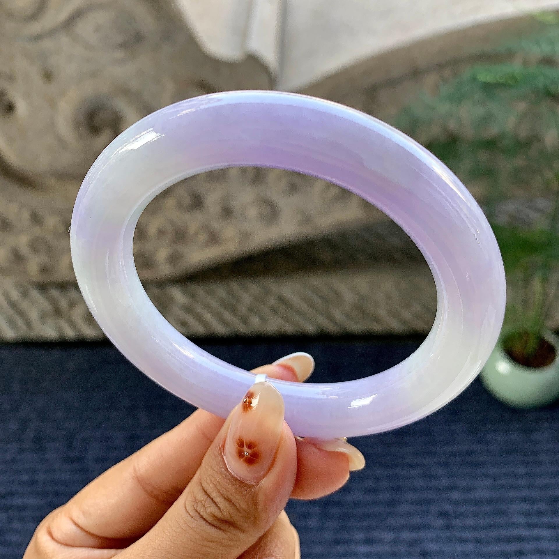 细糯种紫罗兰圆条手镯（59.2mm）（yc249453）