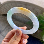 糯冰种黄翡圆条手镯（54.2mm）（yc276214）