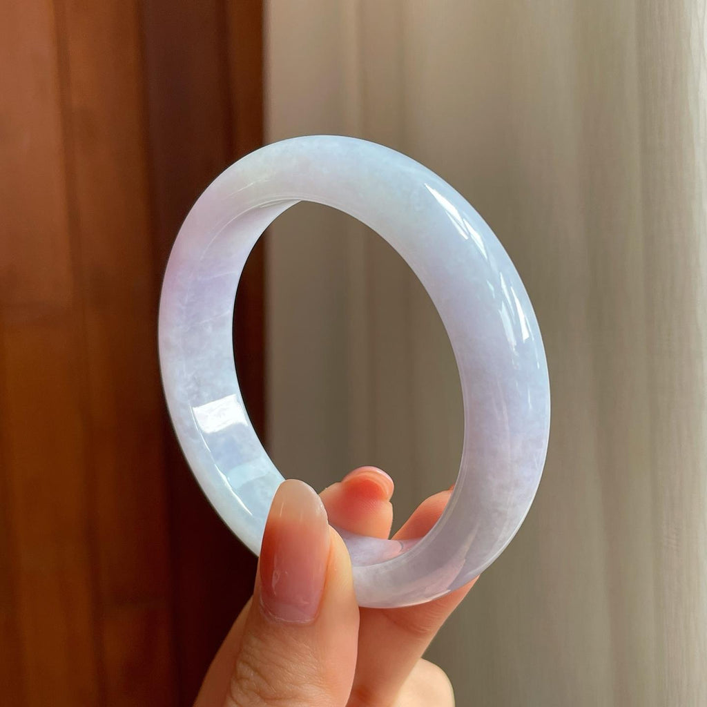 糯冰紫罗兰翡翠平安镯（54mm)（yc345413）
