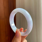 糯冰紫罗兰翡翠平安镯（54mm)（yc345413）