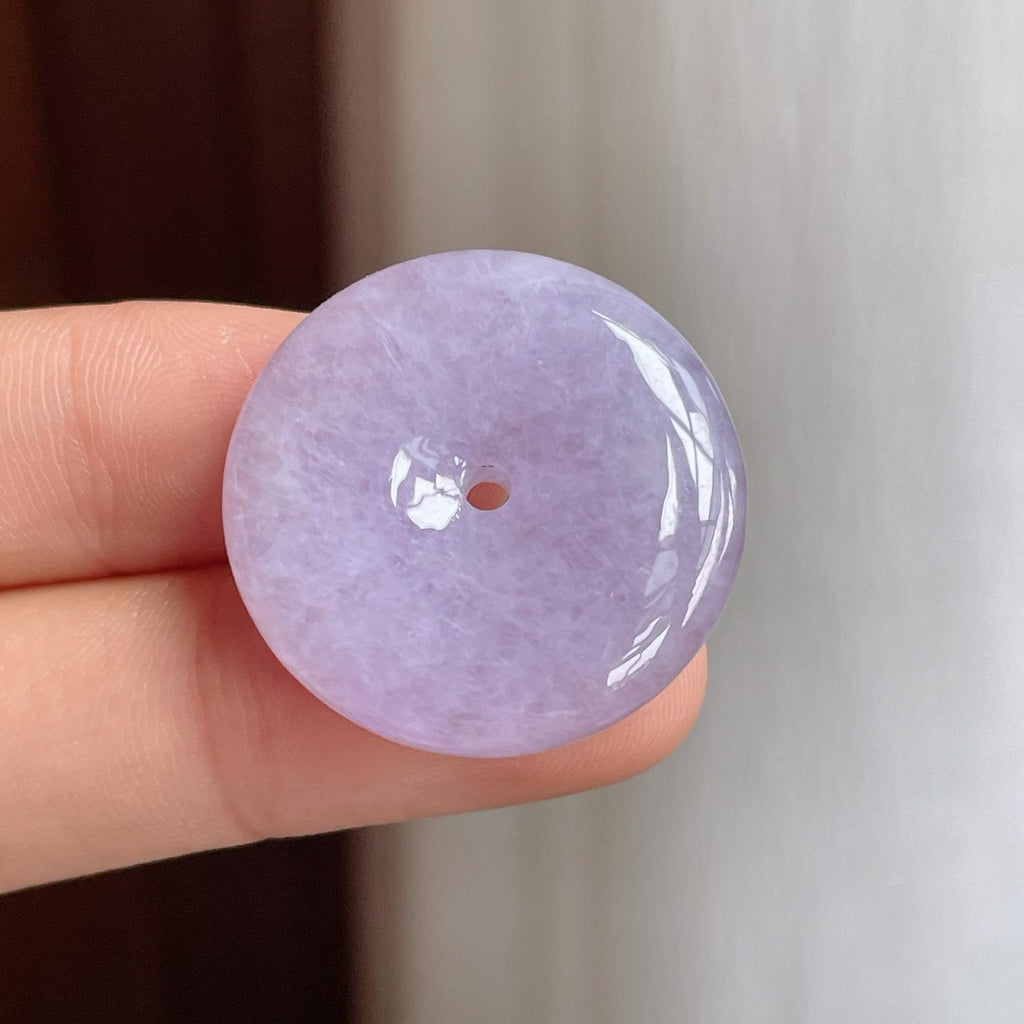 糯冰紫罗兰翡翠平安扣（yc248478）