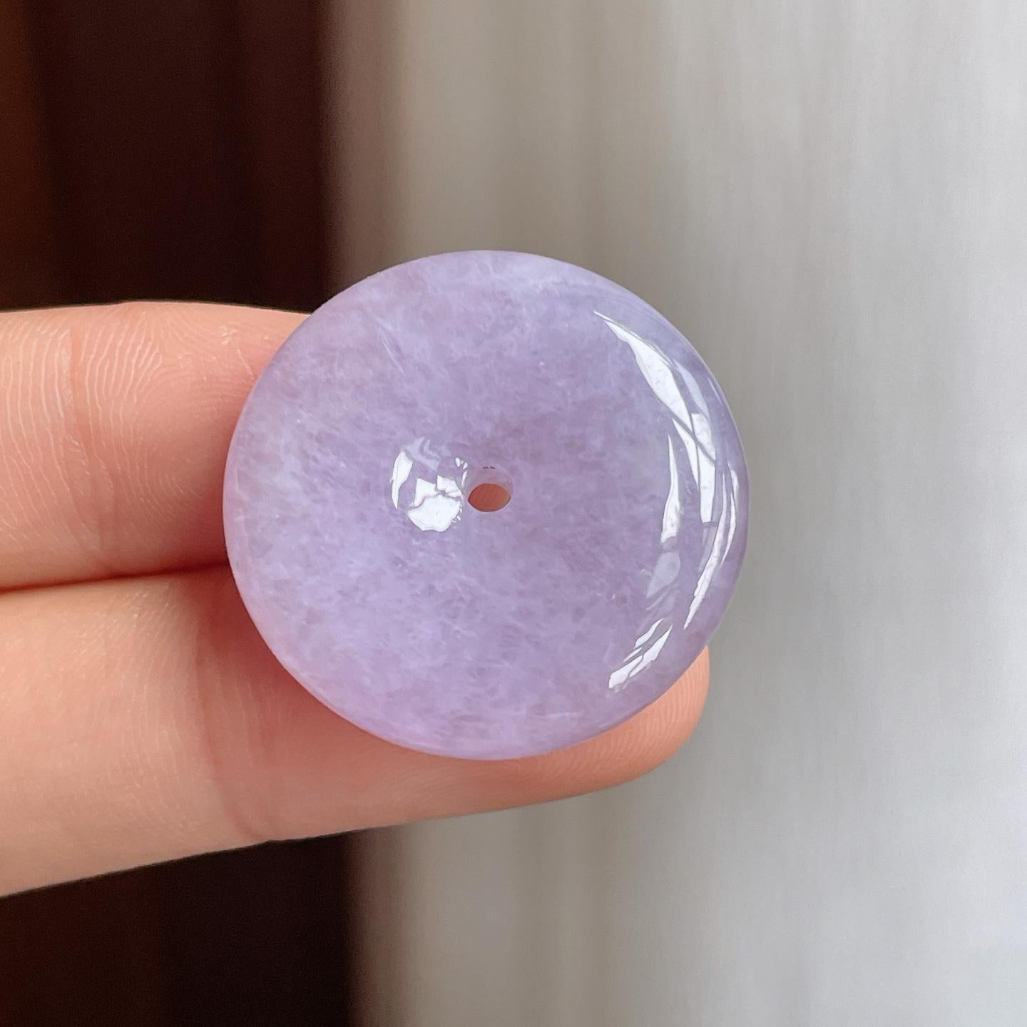 糯冰紫罗兰翡翠平安扣（yc248478）