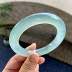 冰种淡蓝底圆条手镯（58.5mm）（yc249474）