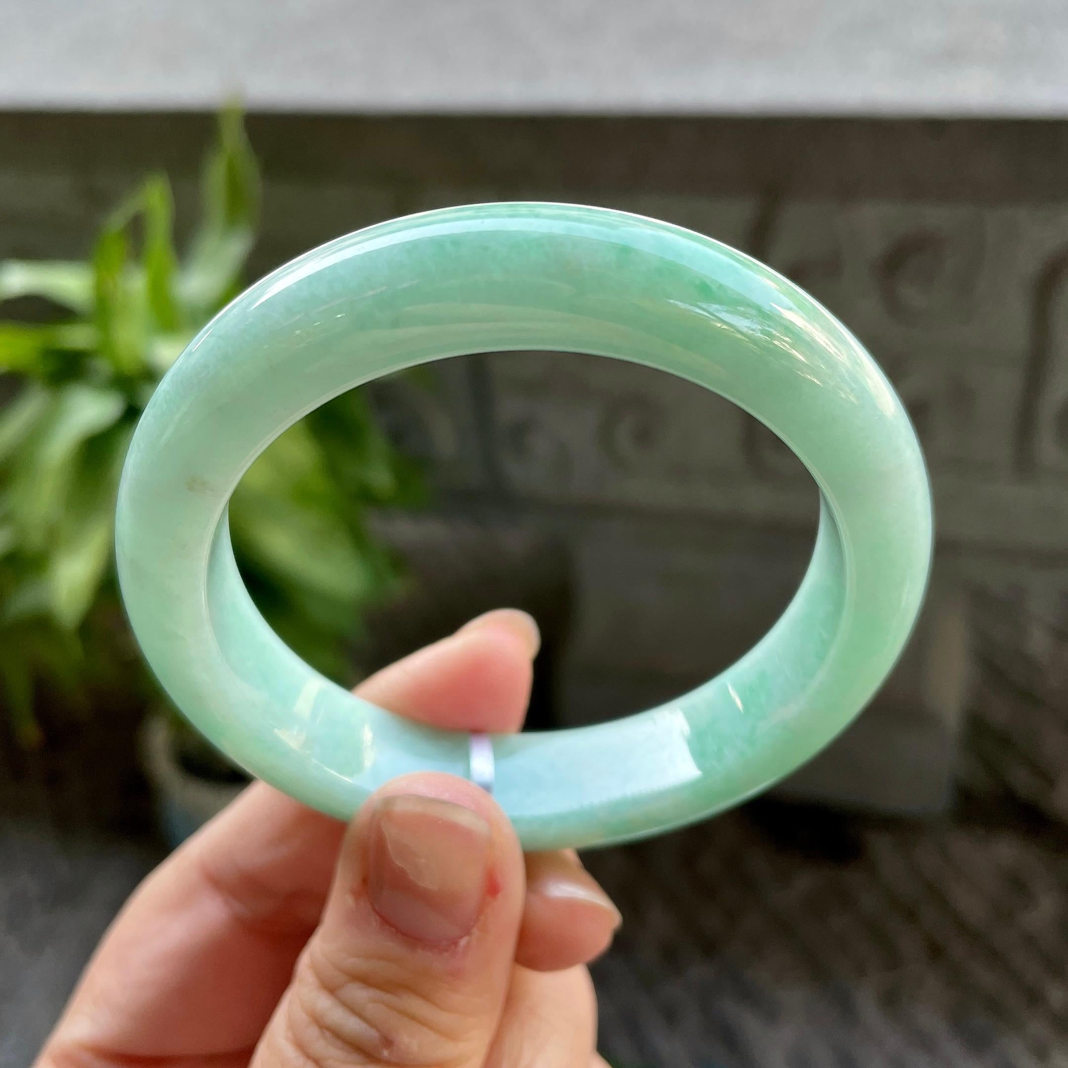 细糯种晴底平安镯（54.3mm）（yc310098）
