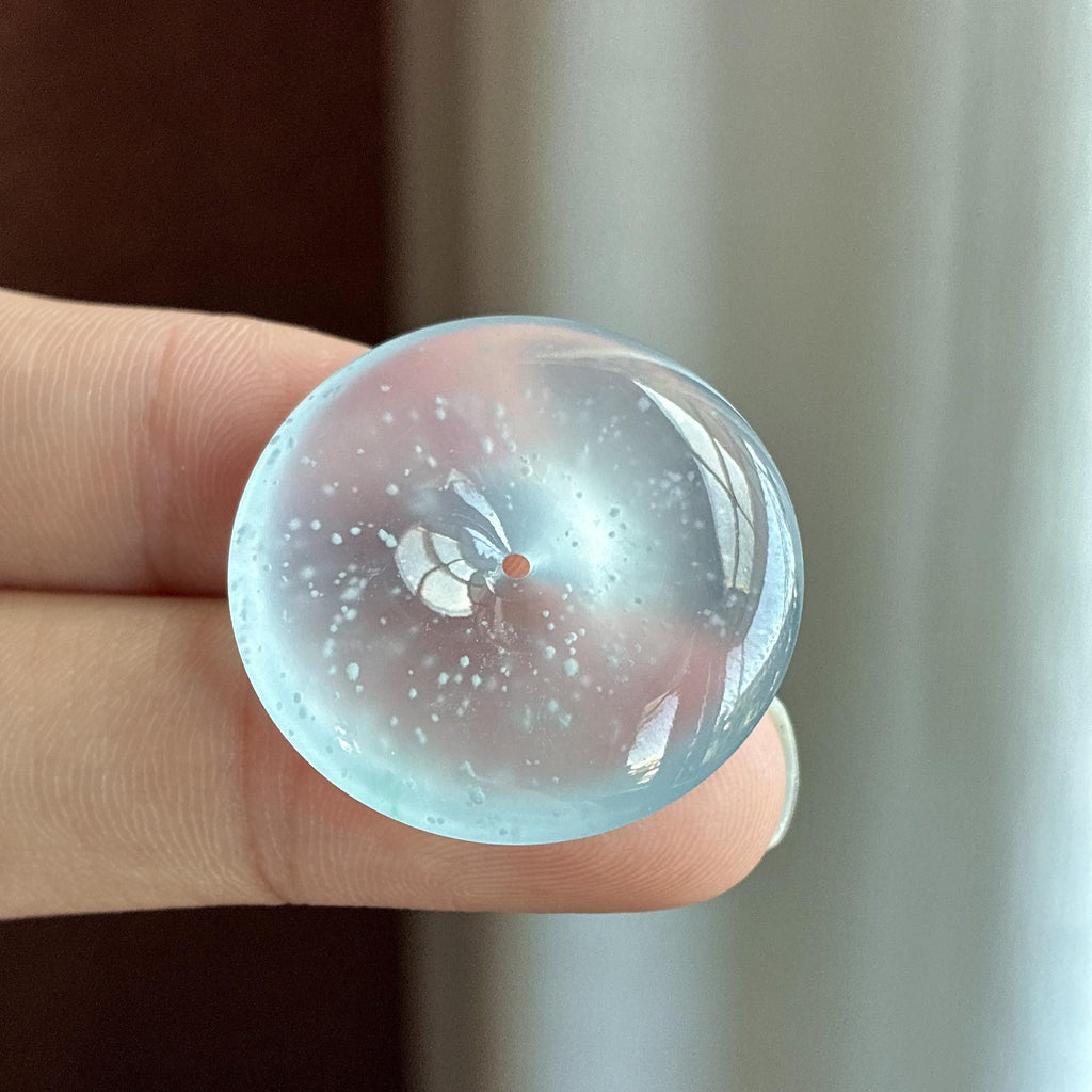 冰玻种雪花棉平安扣挂件（yc746794）