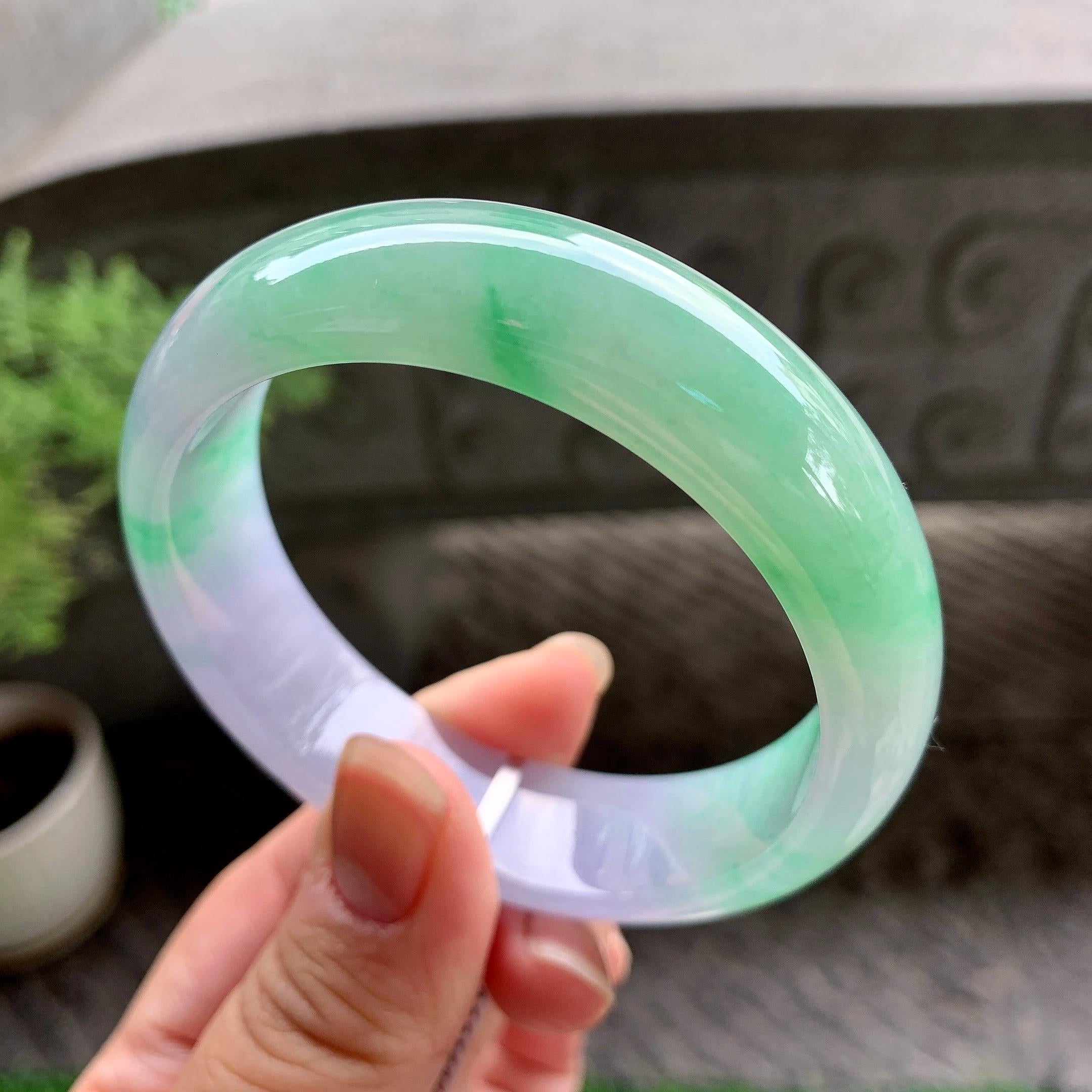 细糯种春彩宽版轮胎手镯（57.8mm）（yc225042）