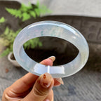 糯冰种飘花宽版轮胎手镯（57.2mm）（yc246619）