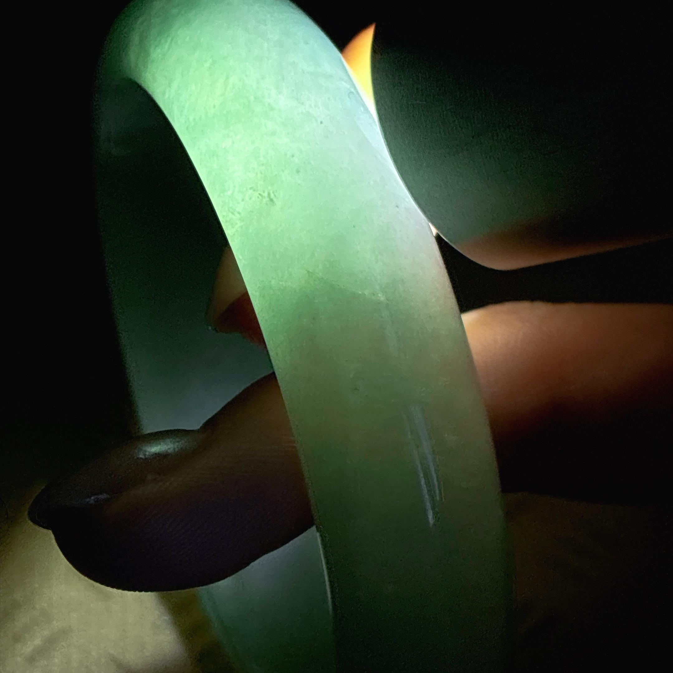 冰种飘花贵妃镯 52圈 天然缅甸A货翡翠（yc507464）