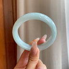 细糯冰淡底色翡翠平安镯（58mm）（yc278070）