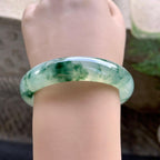 糯冰种飘花平安镯（54.8mm）（yc255595）