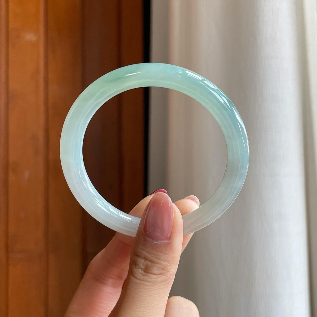 糯冰半山半水翡翠美人条手镯（54.2mm）（yc302144）