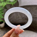 糯冰种无色圆条手镯（54.4mm）（yc203701）