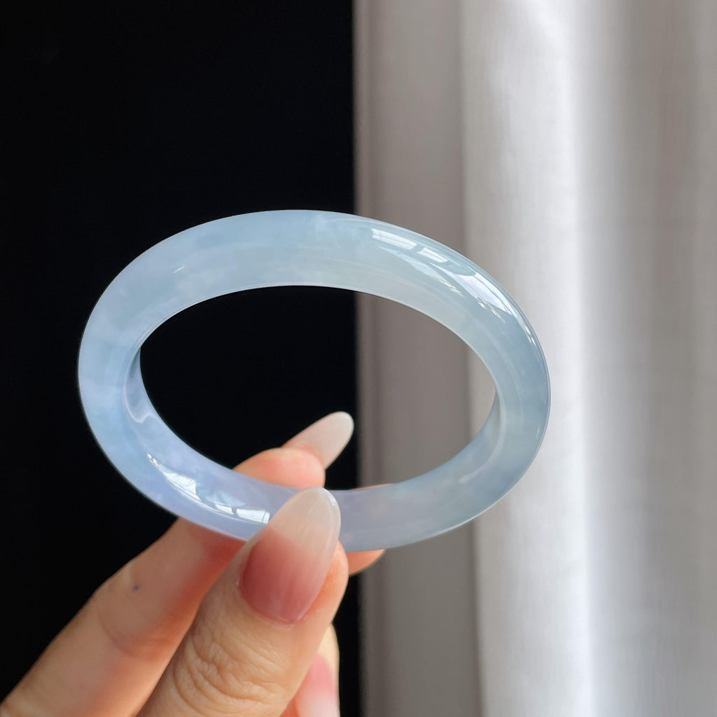 冰种紫罗兰翡翠贵妃镯（52mm）（yc293407）