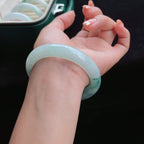 糯冰飘花翡翠手镯（61.2mm）（yc016141）