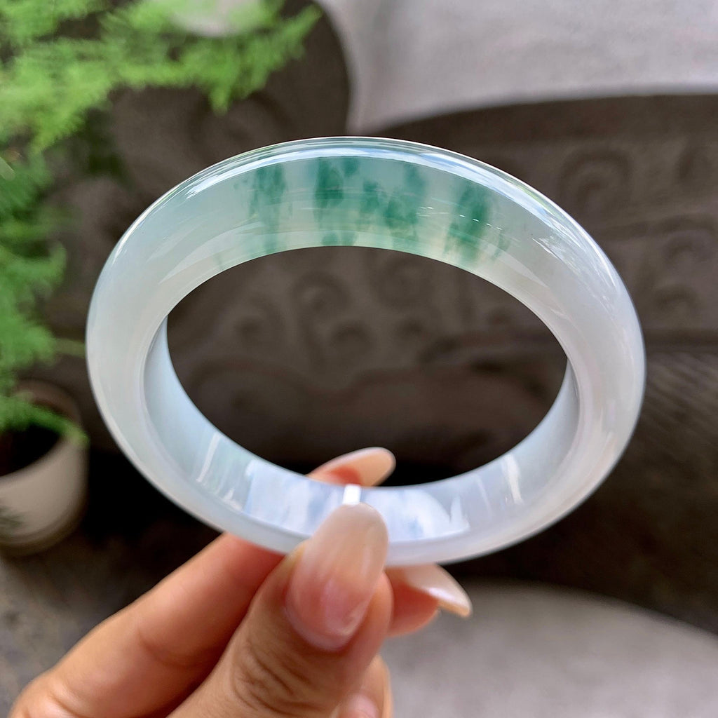 细糯种飘花平安镯（54.2mm）（yc203693）