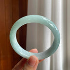 糯冰底色翡翠平安镯（56.8mm）（yc216048）