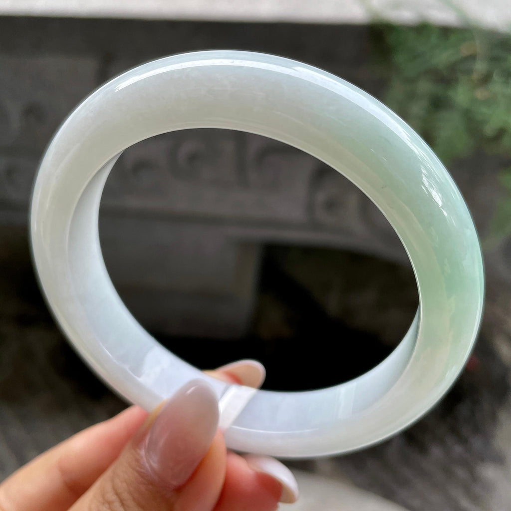 大圈口           细糯种晴底正圈平安镯60.6圈          天然缅甸A货翡翠（yc407865）