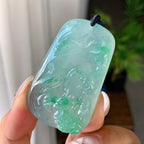 冰种飘绿山水牌挂件（yc246701）