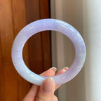 糯冰紫罗兰翡翠圆条手镯（56.8mm)（yc373956）