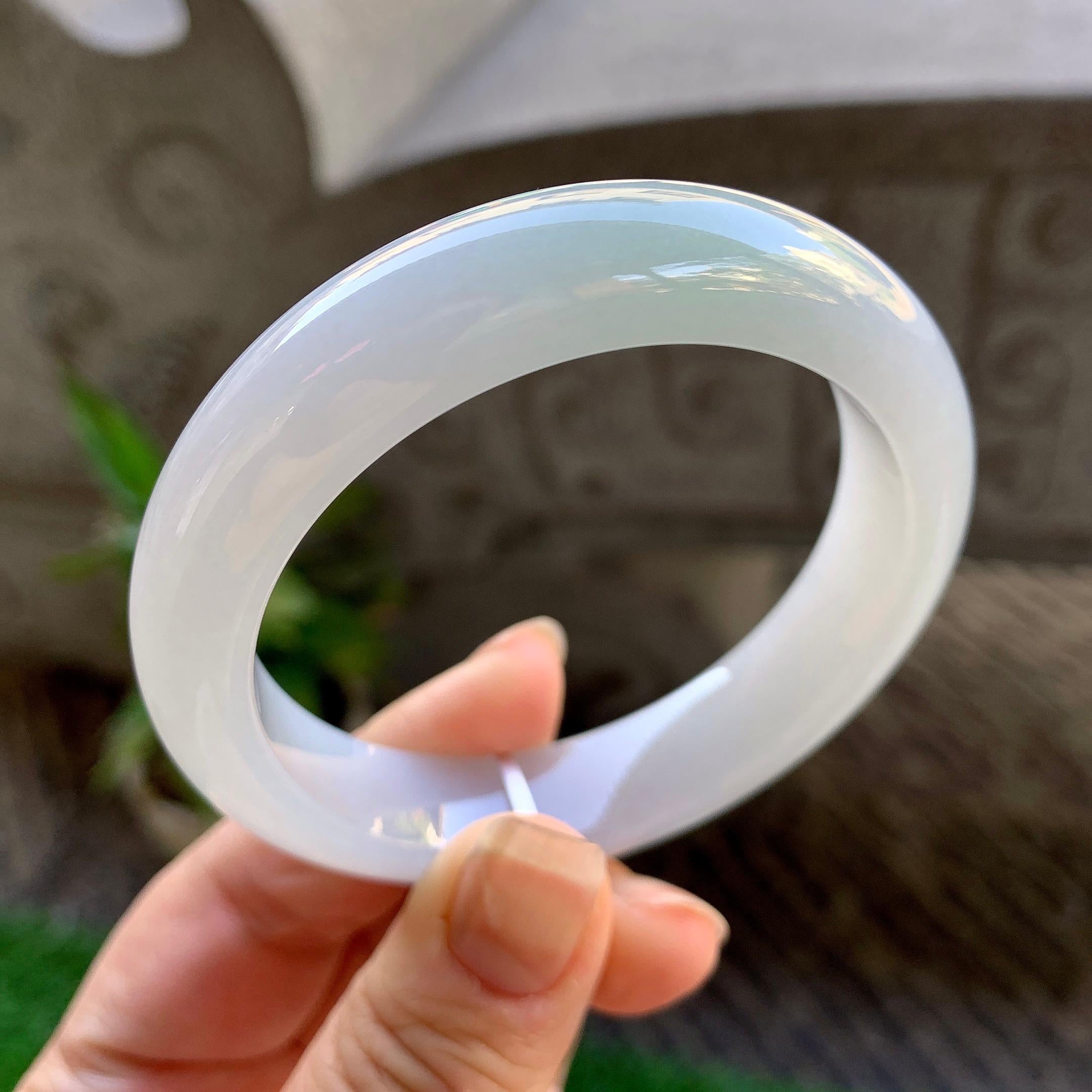 细糯种淡晴底平安镯（54.4mm）（yc308182）