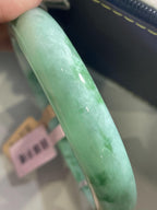 大圈口         细糯种干青色正圈平安镯59.4圈            天然缅甸A货翡翠（yc405526）