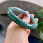 细糯种油青圆条手镯（57mm）（yc274591）